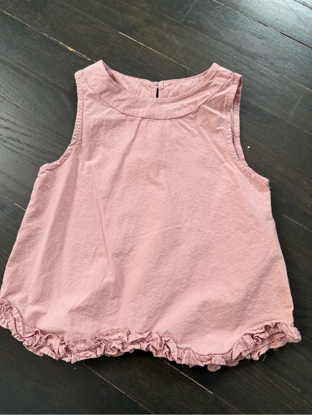 Zara Pink Ruffle Hem Tank Top